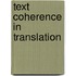 Text coherence in translation