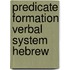 Predicate formation verbal system hebrew