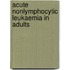 Acute nonlymphocytic leukaemia in adults