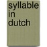 Syllable in dutch