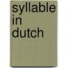 Syllable in dutch by Trommelen