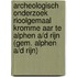 Archeologisch onderzoek rioolgemaal Kromme Aar te Alphen a/d Rijn (gem. Alphen a/d Rijn)