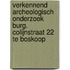 Verkennend archeologisch onderzoek Burg. Colijnstraat 22 te Boskoop