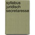 Syllabus Juridisch Secretaresse
