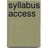 Syllabus Access by T. van de Bout