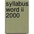 Syllabus Word II 2000