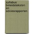 Syllabus Beleidsteksten en adviesrapporten