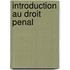 Introduction au droit penal