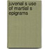 Juvenal s use of martial s epigrams