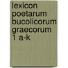 Lexicon poetarum bucolicorum graecorum 1 a-k door Onbekend