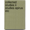Collected studies ii studies epirus etc door Hammond