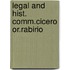 Legal and hist. comm.cicero or.rabirio
