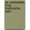 Ps.-aristoteles mxg historische wert door Wiesner