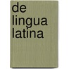 De lingua latina by Varro