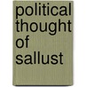 Political thought of sallust door Earl/