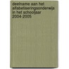 Deelname aan het alfabetiseringsonderwijs in het schooljaar 2004-2005 by T. Bersee