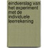 Eindverslag van het experiment met de individuele leerrekening
