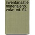 Inventarisatie materialenb. volw. ed. 94