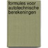 Formules voor autotechnische berekeningen