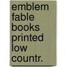 Emblem fable books printed low countr. door Landwehr