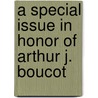 A special issue in honor of Arthur J. Boucot by A. Hallan