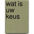 Wat is uw keus