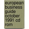 European business guide october 1991 cd rom door Onbekend