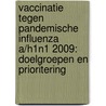 Vaccinatie tegen pandemische influenza A/H1N1 2009: doelgroepen en prioritering by K. Groeneveld