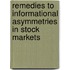 Remedies to informational asymmetries in stock markets
