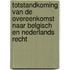 Totstandkoming van de overeenkomst naar Belgisch en Nederlands recht