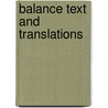 Balance text and translations door F. van Empel