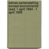 Advies samenstelling Sociaal-Economische Raad, 1 april 1994 - 1 april 1996 by Unknown