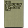 Advies vrijstellingsregeling slopen van asbest en Publikatieblad asbest door Onbekend
