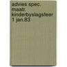 Advies spec. maatr. kinderbyslagsfeer 1 jan.83 by Unknown