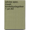 Advies spec. maatr. kinderbyslagsfeer 1 jan.83 door Onbekend