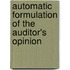 Automatic formulation of the auditor's opinion