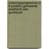Rioleringsprogramma in 9 polders (gemeente Westland) Een quickscan by J. Blom