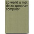 Zo werkt u met de zx spectrum computer