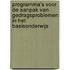 Programma's voor de aanpak van gedragsproblemen in het basisonderwijs