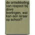 De ontwikkeling van respect bij dove leerlingen, wat kan een leraar op school?