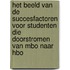 Het beeld van de succesfactoren voor studenten die doorstromen van mbo naar hbo