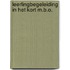 Leerlingbegeleiding in het kort m.b.o.