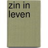 Zin in leven by P. Anzion