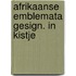 Afrikaanse emblemata gesign. in kistje
