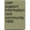 User support information rare community 1992 door Onbekend