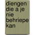 Diengen die a je nie behriepe kan