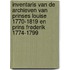 Inventaris van de archieven van Prinses Louise 1770-1819 en Prins Frederik 1774-1799