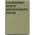 Voorbeelden exacte astronomische kennis