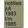 Notities juli 1983 t/m 1985 door Voets