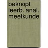 Beknopt leerb. anal. meetkunde door Schoonderwoerd